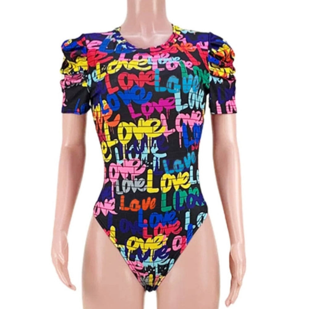 NWT Denimland popart bodysuit size small